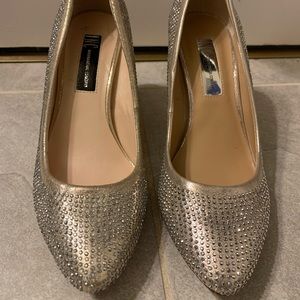 Silver Rhinestone Pumps